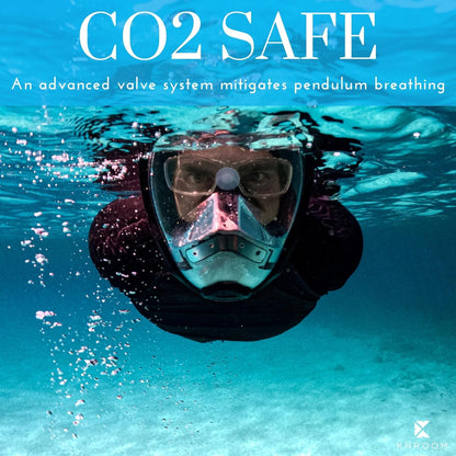 Khroom Full Face Snorkel Mask for Adults | New Valve Tech for Easy Breathing | 3X Larger Air Intake | Leak-Proof & Anti-Fog | Premium Snorkel Gear | Scuba Mask with Action Cam Mount (L/XL, Black)