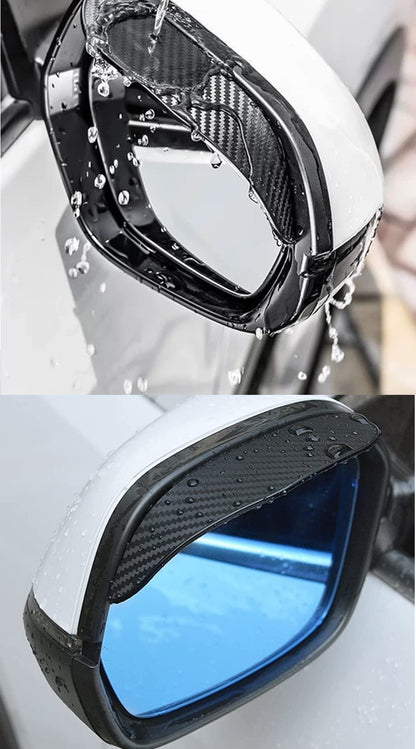 Pincuttee Mirror Rain Visor Eyebrow, Side Mirror Rain Guards, Covers for Car Uniservial Fit 2 Pack