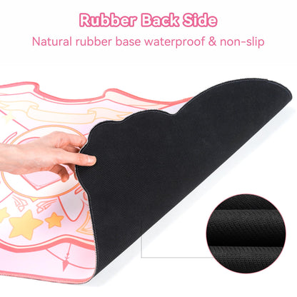 GeekShare Kawaii Mouse Pad Wrist Rest Support Set - Non-Slip Rubber Base Desk Mat and Memory Foam Wrist Rest for Keyboard and Mouse,Perfect for Gaming,or Home Office Work - Star Wings Series