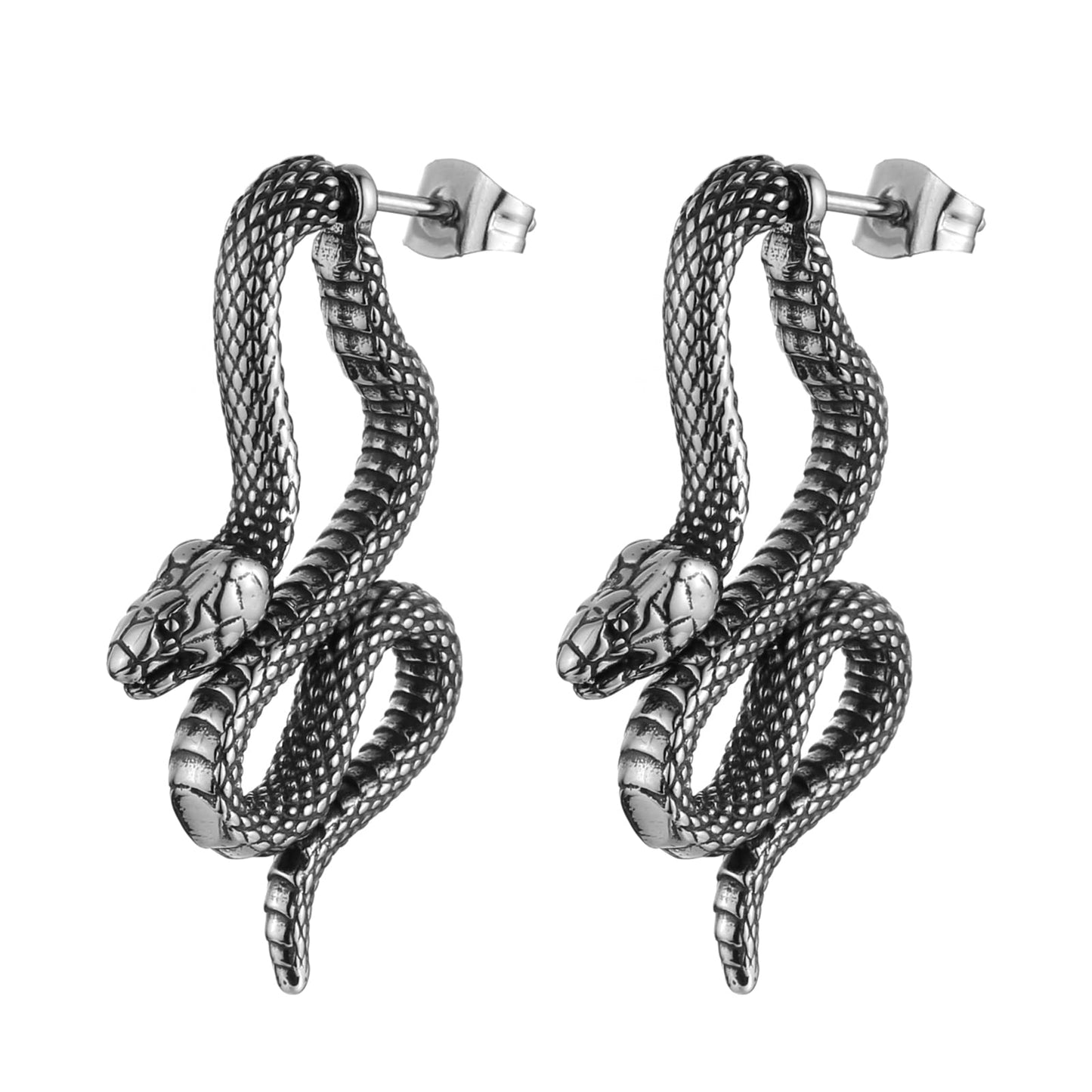 HZMAN Interesting Stainless Steel Goth Hip Hop Earrings for Men Women Stud Earring Jewelry Gift