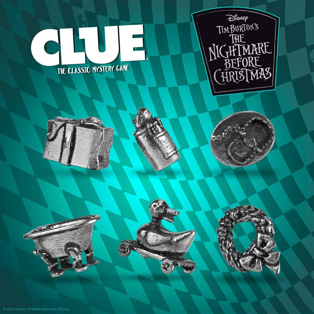 CLUE: Disney The Nightmare Before Christmas | Collectible Clue Game Based on Disney Classic Film | Officially-Licensed Game with Familiar Locations and Iconic Characters