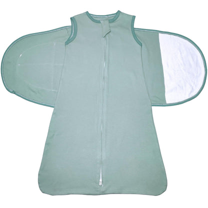 Enrich YLife Swaddle Sack for Baby Babies 3-Ways Adjustable Swaddling Sleeping Bag Cotton Wearable Blanket for Newborn Boys and Girls (Cyan, 3-6 Months)