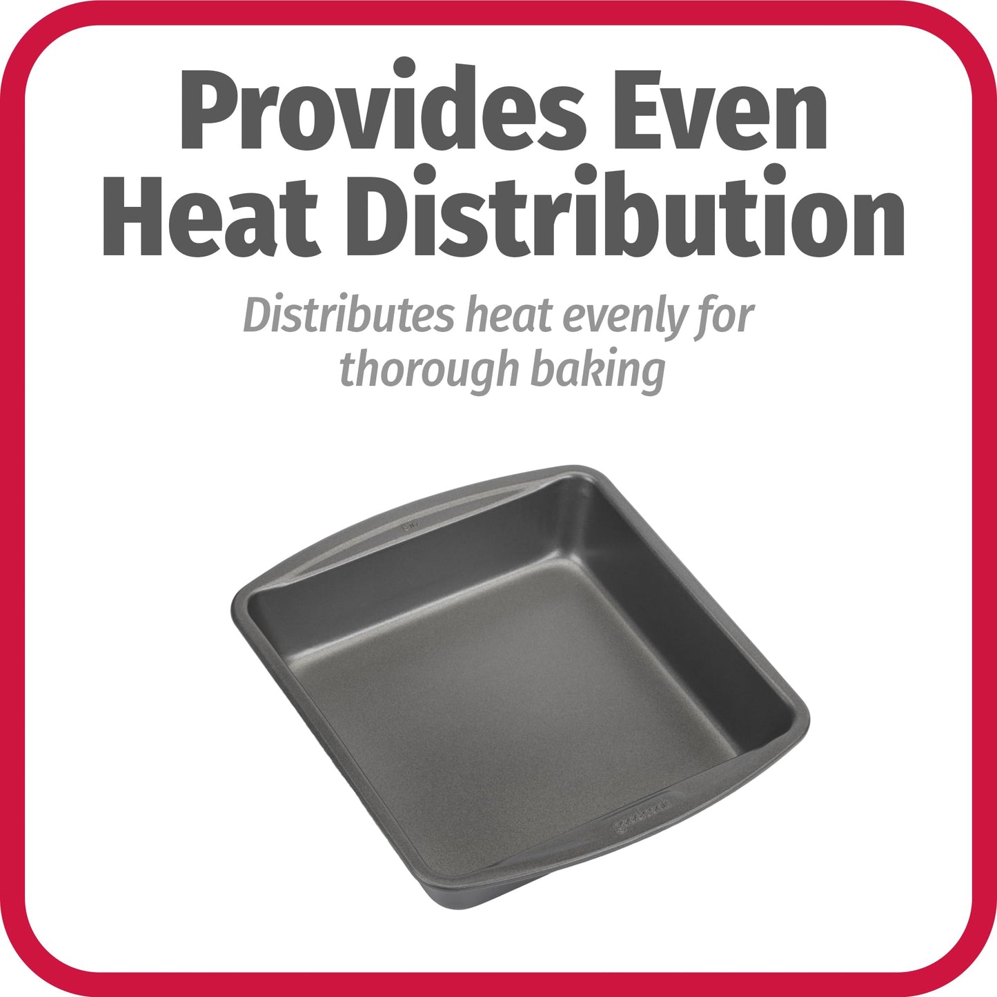 GoodCook Everyday Nonstick Steel Square Pan, 8", Gray