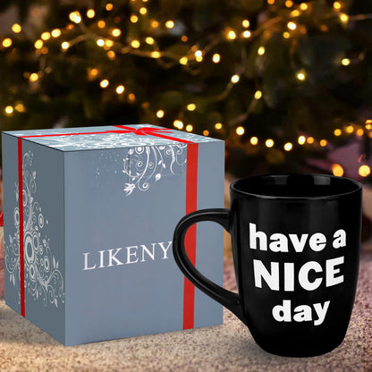 Likeny White Elephant Gifts for Adults, 13 OZ Coffee Mug Funny Presents for Women Men Wife Mom Dad Friend, Gag Gifts for Him Husband for Christmas Stocking Stuffers Valentines Anniversary Birthday