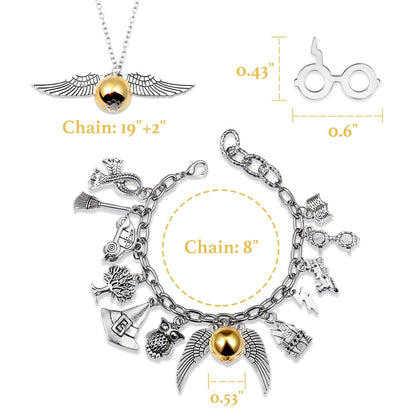 Fancy Space Wizardry Themed Handmade Charm Bracelet Set – Adjustable Jewelry, Birthday Gift for Kids, Girls, Women