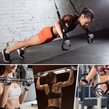 Minimal Weight Lifting Gloves,Short Micro Workout Gloves Grip Pads with Full Palm Protection & Extra Grip for Men Women Weightlifting,Gym,Exercise Training