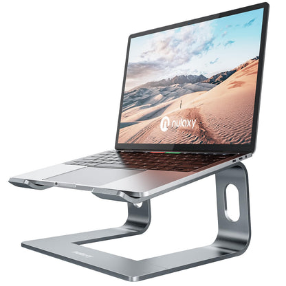 Nulaxy Fully Aluminum Laptop Stand, Detachable Ergonomic Laptop Holder Mount Computer Riser for Desk, Notebook Stand Compatible with MacBook, Dell XPS, All 10-16" Laptops - Gray