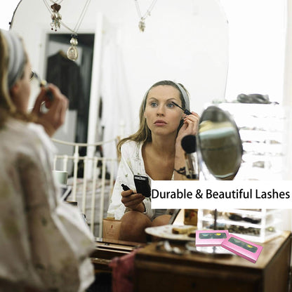 Fluffy Mink Lashes viEYEve False Eyelashes Natural Real Mink Lashes Fluffy Long 5D Dramatic Eyelashes for Women Full Lashes Durable Reusable Mink Eyelashes Messy Bomb1 pair