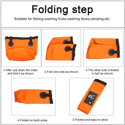 Esthesia 5 Gallon Collapsible Wash Basin - Multifunctional Portable Folding Bucket for Travelling, Camping, Hiking, Fishing, Gardening