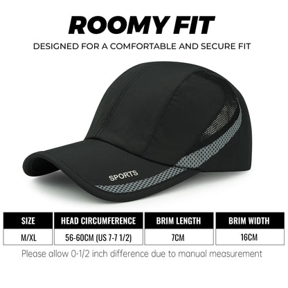 CLAPE Running Performance Hat Outdoor Sports UV Protection Baseball Cap Ultra Thin Lightweight Waterproof Quick Dry Portable Mesh Hat Dark Blue