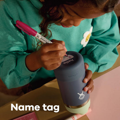 Hydro Flask Kids Water Bottle for School - Stainless Steel and Insulated with Straw Cap - 18 Oz Coconut