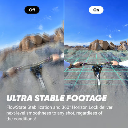 Insta360 X4 Get-Set Bundle - 8K Waterproof 360 Action Camera, 4K Wide-Angle Video, Invisible Selfie Stick, Removable Lens Guards, 135 Min Battery Life, AI Editing, Stabilization