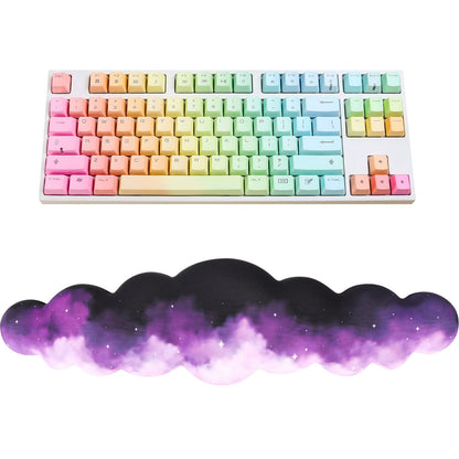 Keyboard Cloud Wrist Rest for Computer, Keyboard High Density Memory Foam Wrist Pad with Non-Slip Base Keyboard Pad for Typing Pain Relief Keyboard Hand Rest for Laptop/Computer(Star Purple)