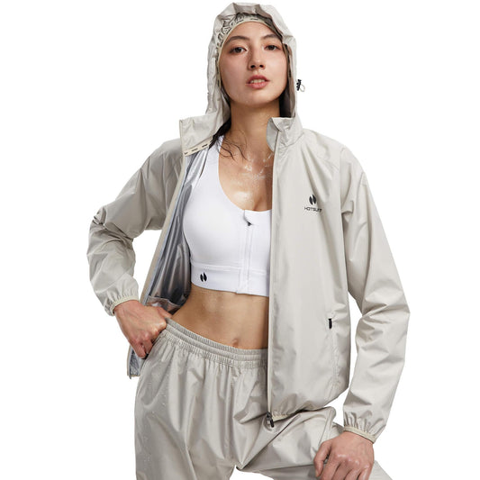HOTSUIT Sauna Suit for Women Weight Loss Machine Washable Sweat Sauna Jacket Pants Anti Rip Sweat Suit for Gym Workout