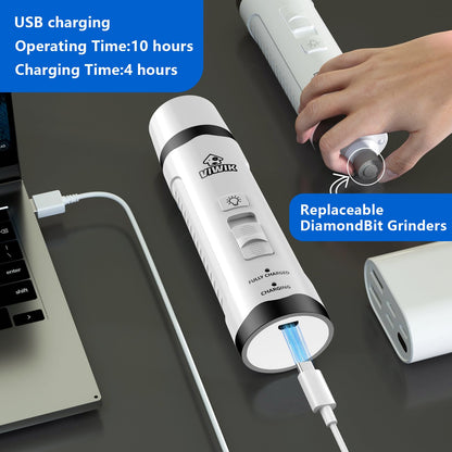 VIWIK Dog Nail Trimmers with Light, Cat Dog Nail Clippers, Dog Nail Grinder Quiet for Large Medium Small Dogs Paw & Cats Claw, Electric 2-Speed Pet Toenail Grooming Supplies, Gifts for Dog Lovers.