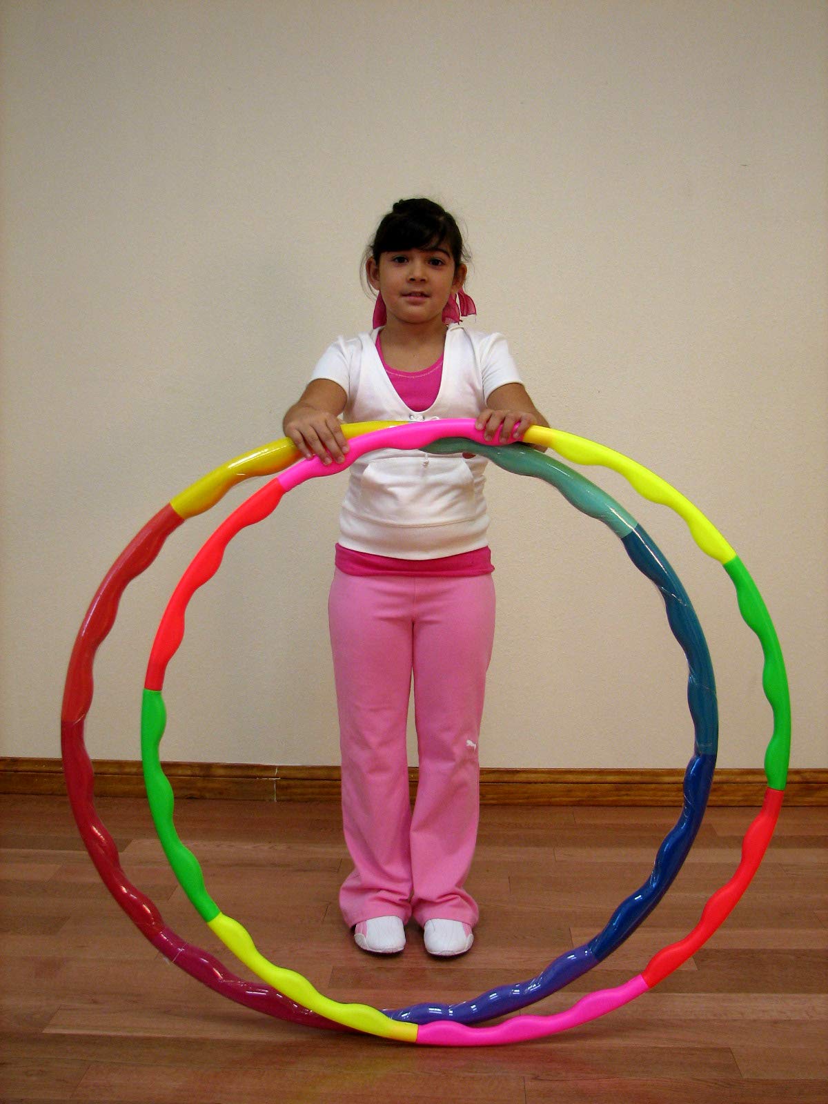 Exercise Hula Hoop: Wavy Hoop 1B - 1.0 lb Small, for Children use. Four neon Colors.