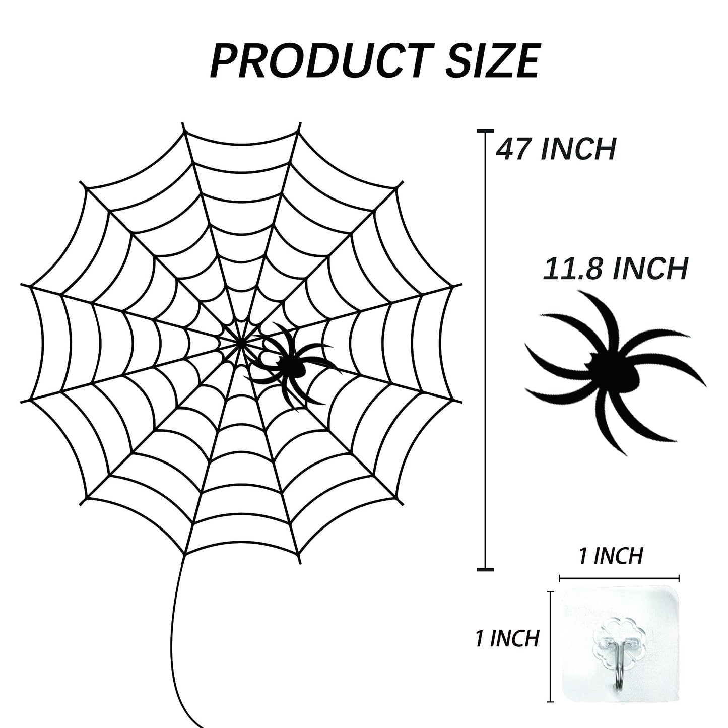 FUNPENY Halloween 80 LED Spider Web Lights with Spider, Battery Powered 8 Modes Light up Cobweb Halloween Decorations for Indoor Ourdoor Garden Yard Home Patio (Purple)