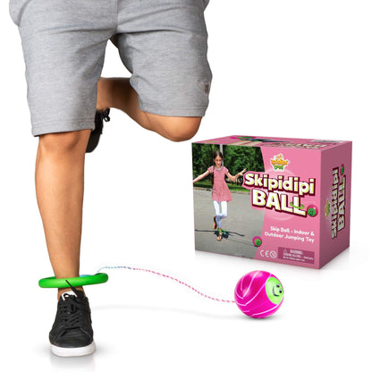IPIDIPI TOYS Ankle Toy - Pink Retro Jumping Hopper, Ankle Jump Rope Skip Ball, Improve Coordination, Fun Exercise Playground - Best Retro Birthday Gift for Kids Ages 5-12