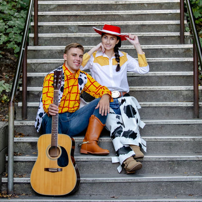 Costume Agent Jessie Cowboy Cowgirl Chaps Halloween & Cosplay Costume Accessory for Adults - White