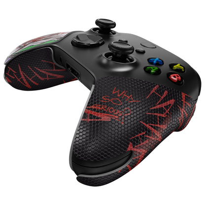 eXtremeRate PlayVital Anti-Skid Sweat-Absorbent Controller Grip for Xbox Core Wireless Controller, Professional Textured Soft Rubber Pads Handle Grips for Xbox Series X/S Controller - Clown Hahaha