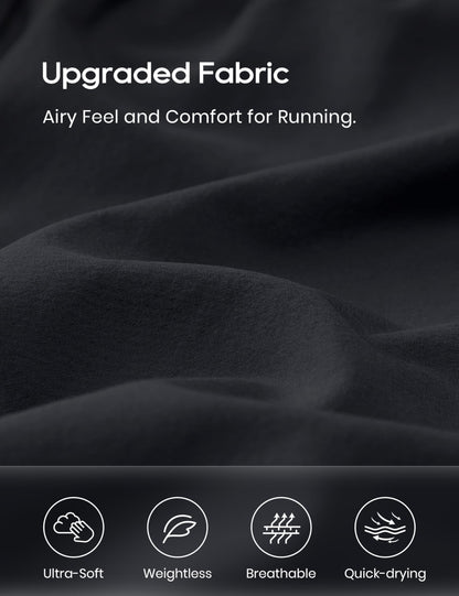 CRZ YOGA Athletic Shorts for Women High Waisted Flowy Ruffle Skirt Overlay for Workout Running Tennis with Zip Pocket Black Large