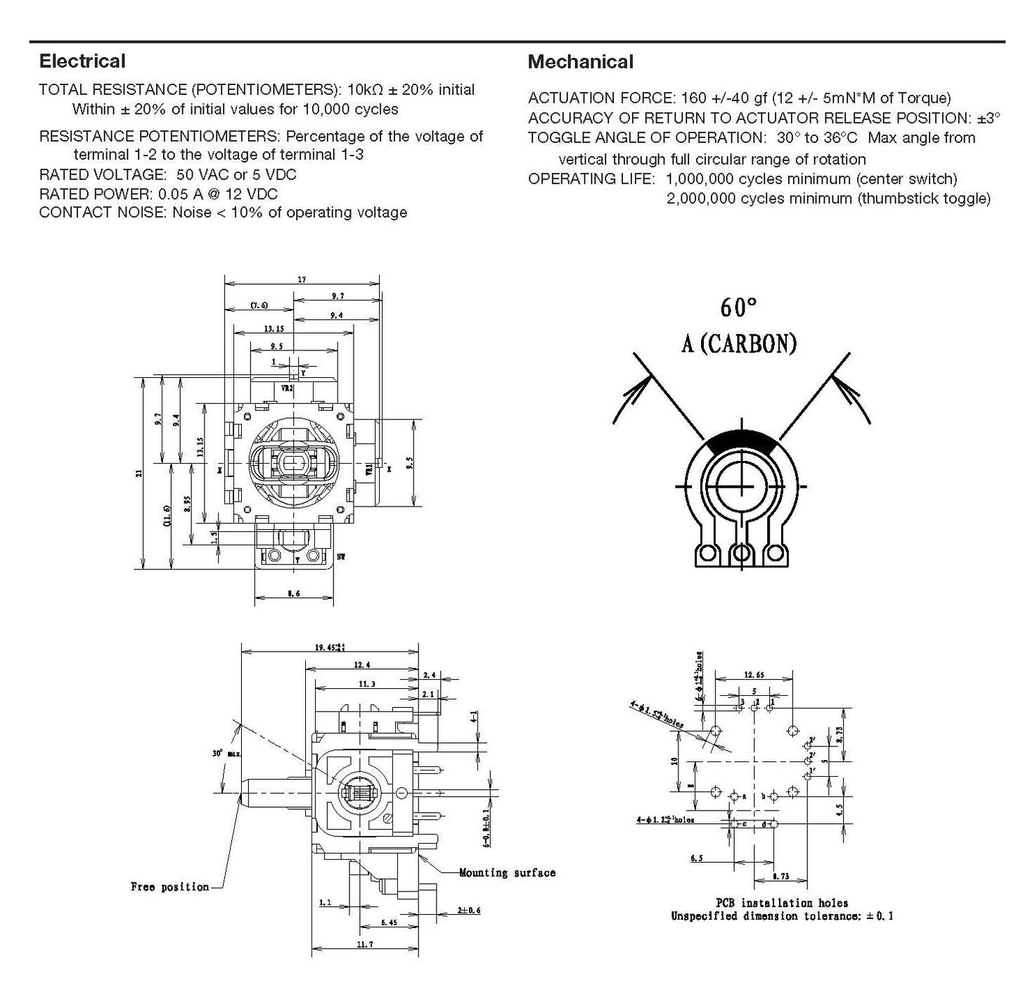 JAO Automation Premium Quality Joysticks Analog Sticks compatible with Xbox One, X, S, Elite, PS4, Switch Pro controllers w/ 10k pots (not for 360 or PS3) High Precision Accurate REV1.0