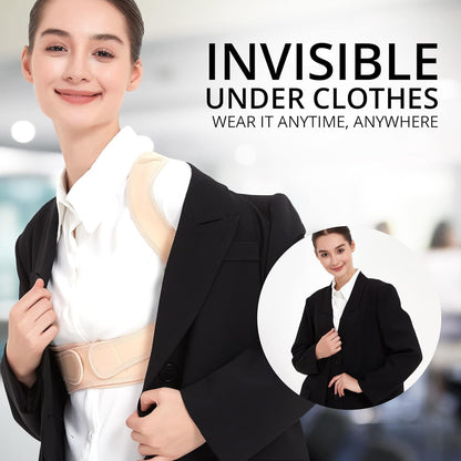JMPOSE Back Posture Corrector for Women: Adjustable Shoulder Posture Brace Straightener Pain Relief (Small/Medium)