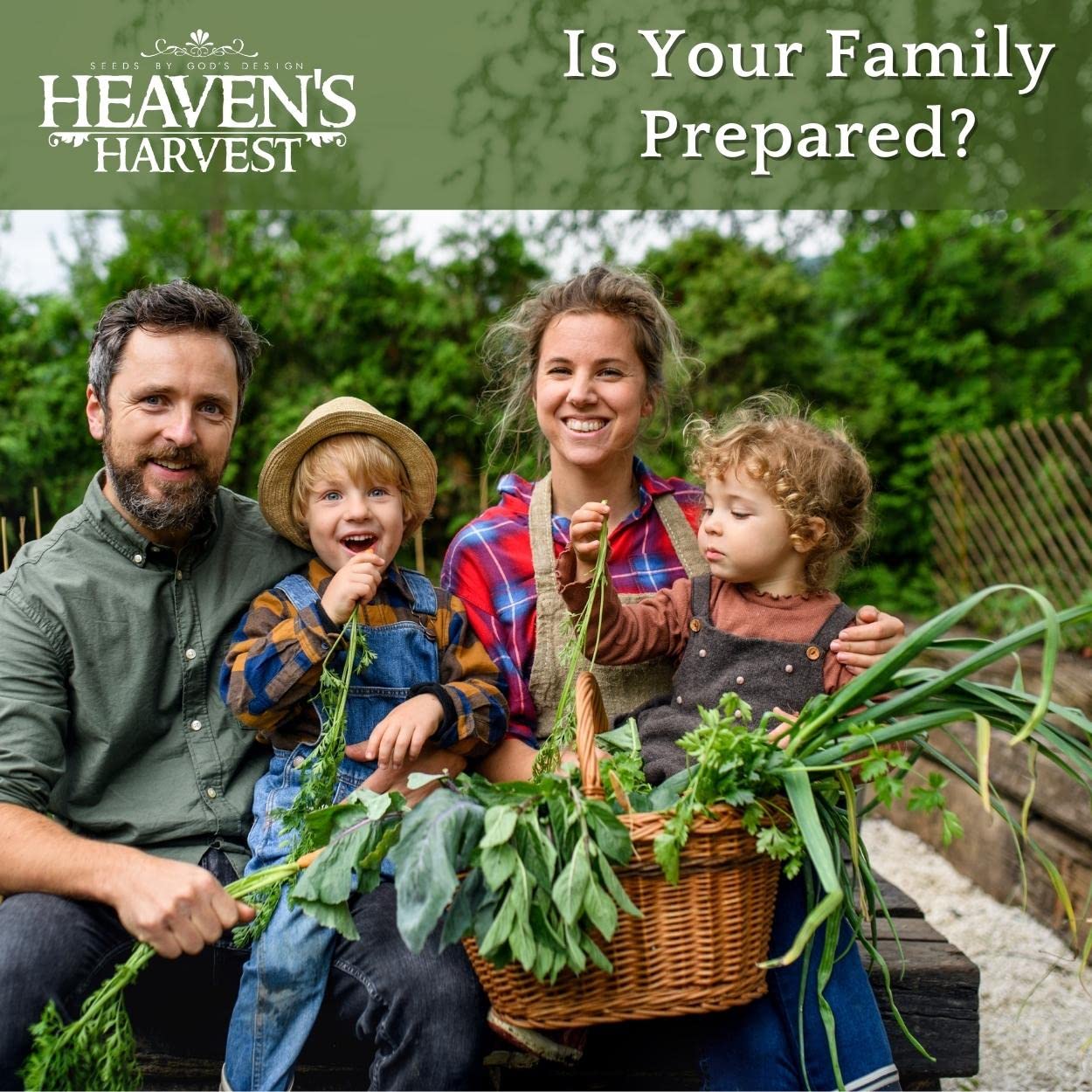 Heaven’s Harvest - 10 Year Survival Or Homestead Garden | 25k+ Heirloom Vegetable Seed Bank Kit | Includes Free Clyde’s Garden Planner & Seed Vault Storage Drum | Non-GMO