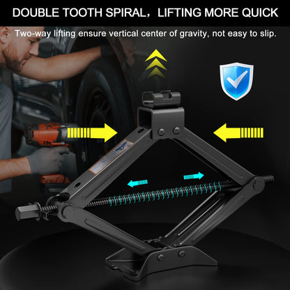 IMAYCC Car Jack Kit, Scissor Jack for Car 2 Ton (4409 lbs) Tire Jack Repair Kit,Spare Tire Changing Kit with Lug Wrench,Emergency Kit for Vehicle/Auto/SUV/MPV