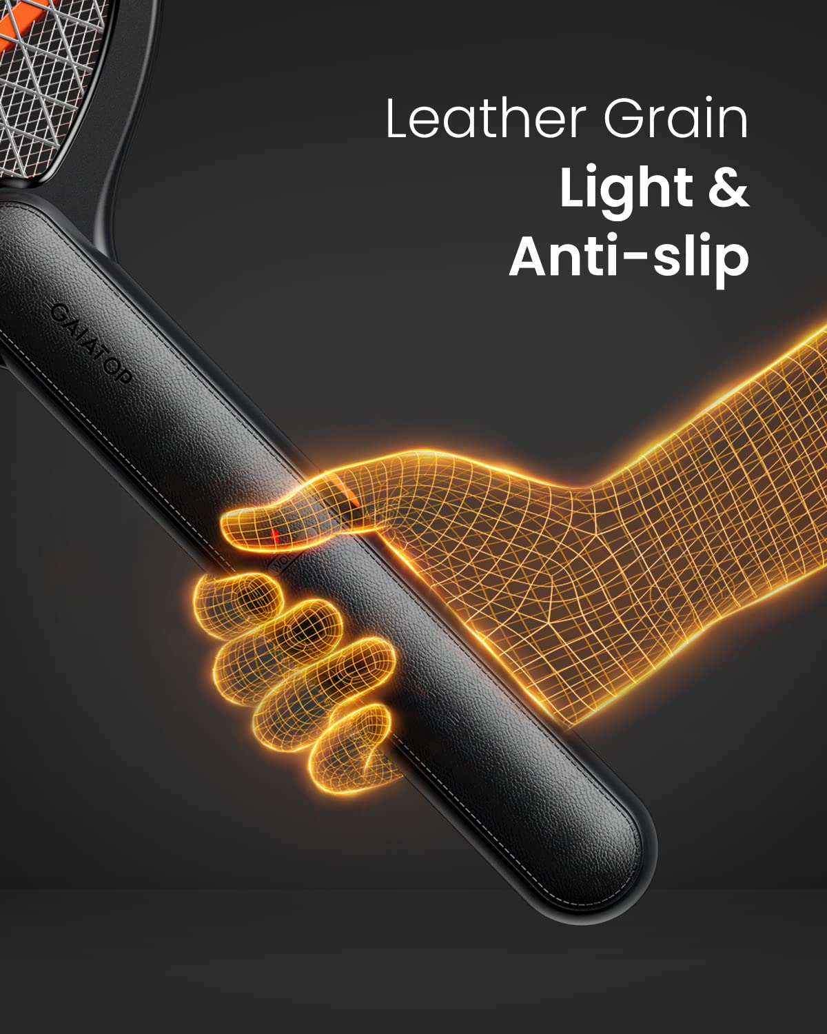 GAIATOP Electric Fly Swatter, 3800V Battery Powered Handheld Fly Zapper, 3-Layer Protection Grid Bug Zapper Racket for Home Bedroom Kitchen Office Backyard Patio Indoor Outdoor.