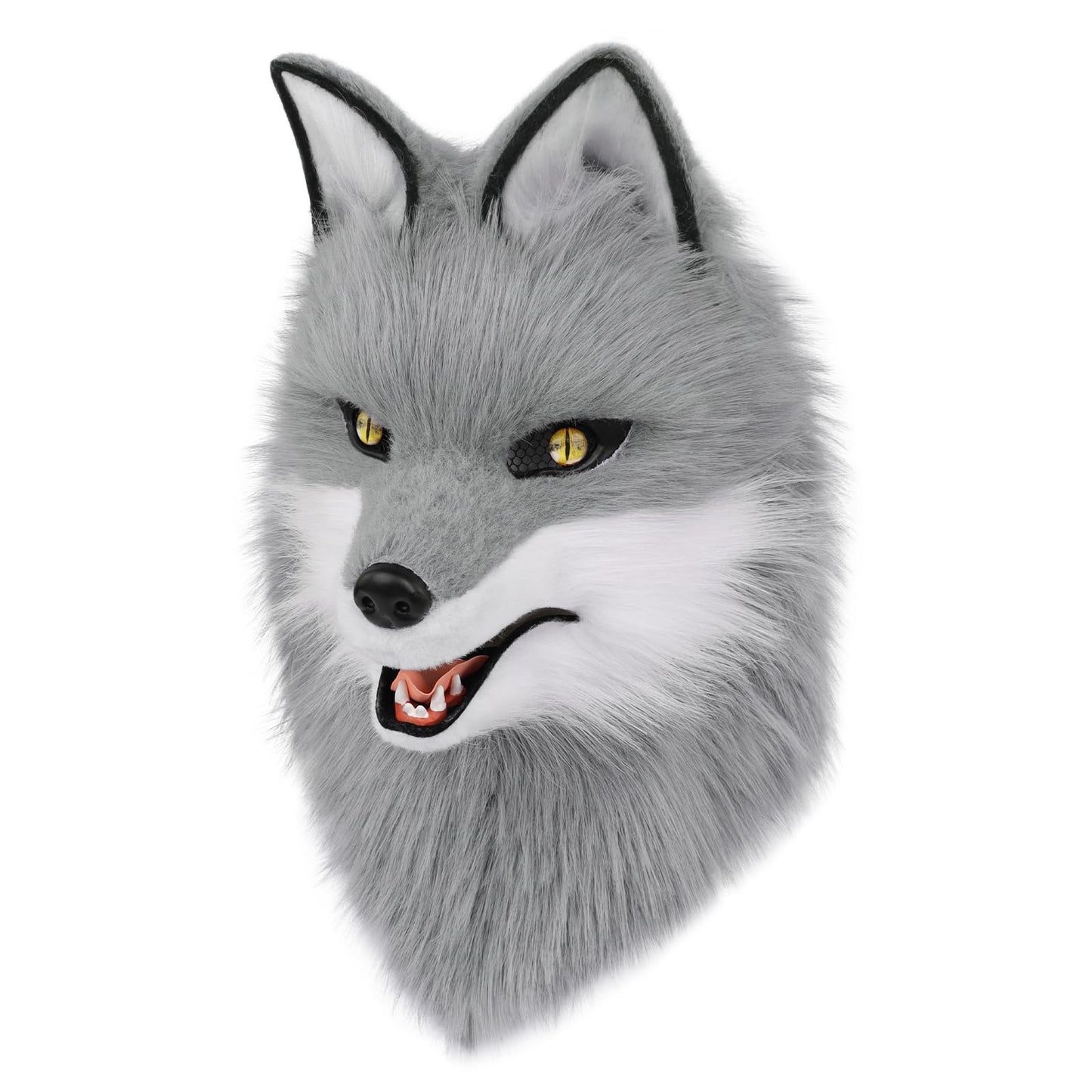 HAOAN Furry Dog Mask Animal Full Head Wolf Fox Realistic Masks for Halloween Carnival Fancy Dress Party Cosplay Costume Women Men