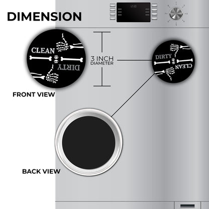 Creepy Skeleton Hand Thumbs Up/Down Dishwasher Magnet – Humorous Gothic Clean/Dirty Sign for Home & Office, Quirky Kitchen Decor, Ideal Gift for Gothic Enthusiasts