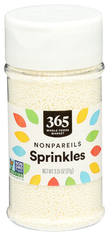 365 by Whole Foods Market, White Nonpareils Sprinkles, 3.15 Ounce