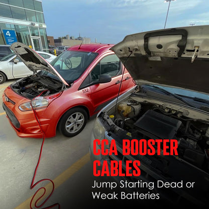 K KRIËGER Jumper Cables for Car Battery, Heavy Duty Automotive Booster Cables for Jump Starting Dead or Weak Batteries with Carrying Bag Included (16-Feet (6-Gauge)