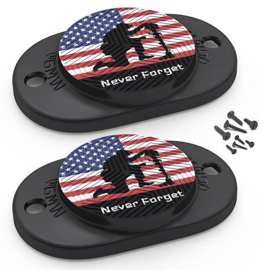 GMW Gun Magnet [2-Pack] 30 lbs. Rating Magnetic Gun Mount, HQ Rubber Coated Gun Magnet Buckler Series for Car, Truck, Desks, Safes, and Walls, Indoor Gun Racks, Concealed Gun Holder for Handgun