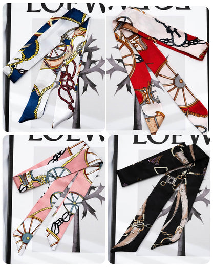 JELIEE 6 Pack Scarf Bags for Women - Narrow Scarf Hair & Neck Scarves - Fashion Gifts