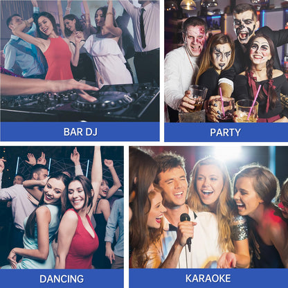 Luditek Mini Halloween White LED Strobe Light, Sound Activated Flash Speed Control Party Light with 36 Super Bright LEDs Stage Lighting for Room Dance Parties Birthday DJ Karaoke Xmas Outside Inside