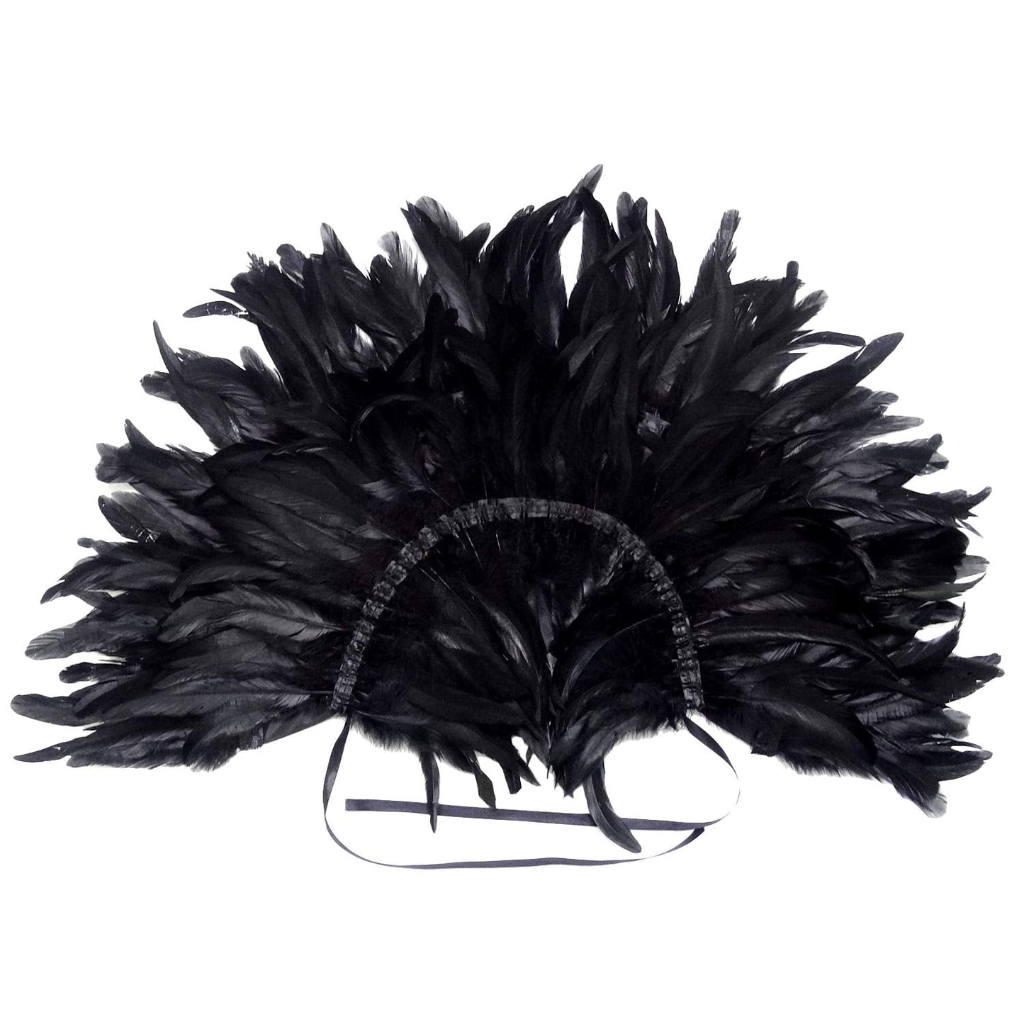 L'VOW Gothic Black Feather Shrug Cape Shawl Halloween Costume for Men (Style -02)