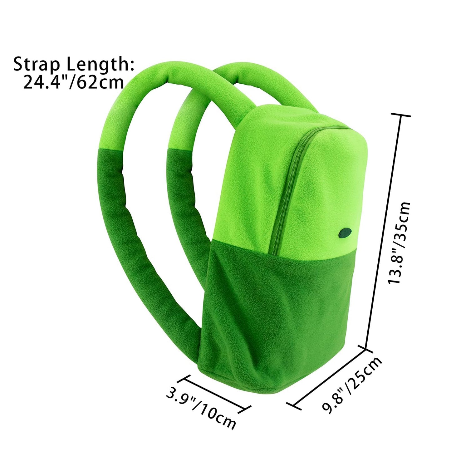 DAZCOS Green Backpack Anime Character Cartoon Unisex Cosplay Costume Accessories Bag for Adult Everday Use Halloween Party (Green)