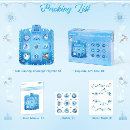 GirlsHome Dance Mat - Frozen Toys for Girls Electronic Dance Pad with 5 Game Modes, Built-in Music, Touch Sensitive Light Up LED Kids Musical Mat, Christmas & Birthday Gift for Girls 3-12