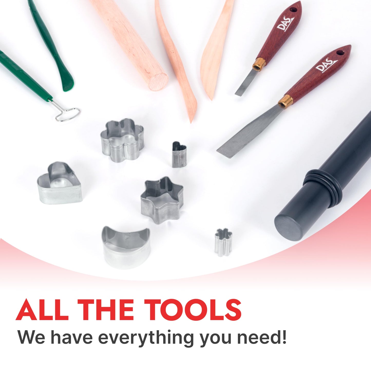 DAS Modelling Clay, White, 1 Kg