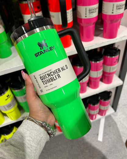 Neon Green Stanley 40oz FlowState Tumbler | Travel Cup & Quencher