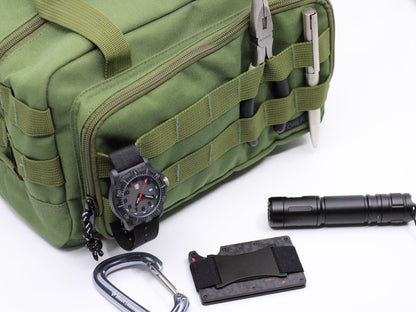 Coreflex 12-Inch Heavy Duty Tool Bag - Tactical, Gear, Range, EDC, Multi-Purpose Work Bag for Mechanics, Electricians, Carpenters, Builders, Plumbers (Olive Green)