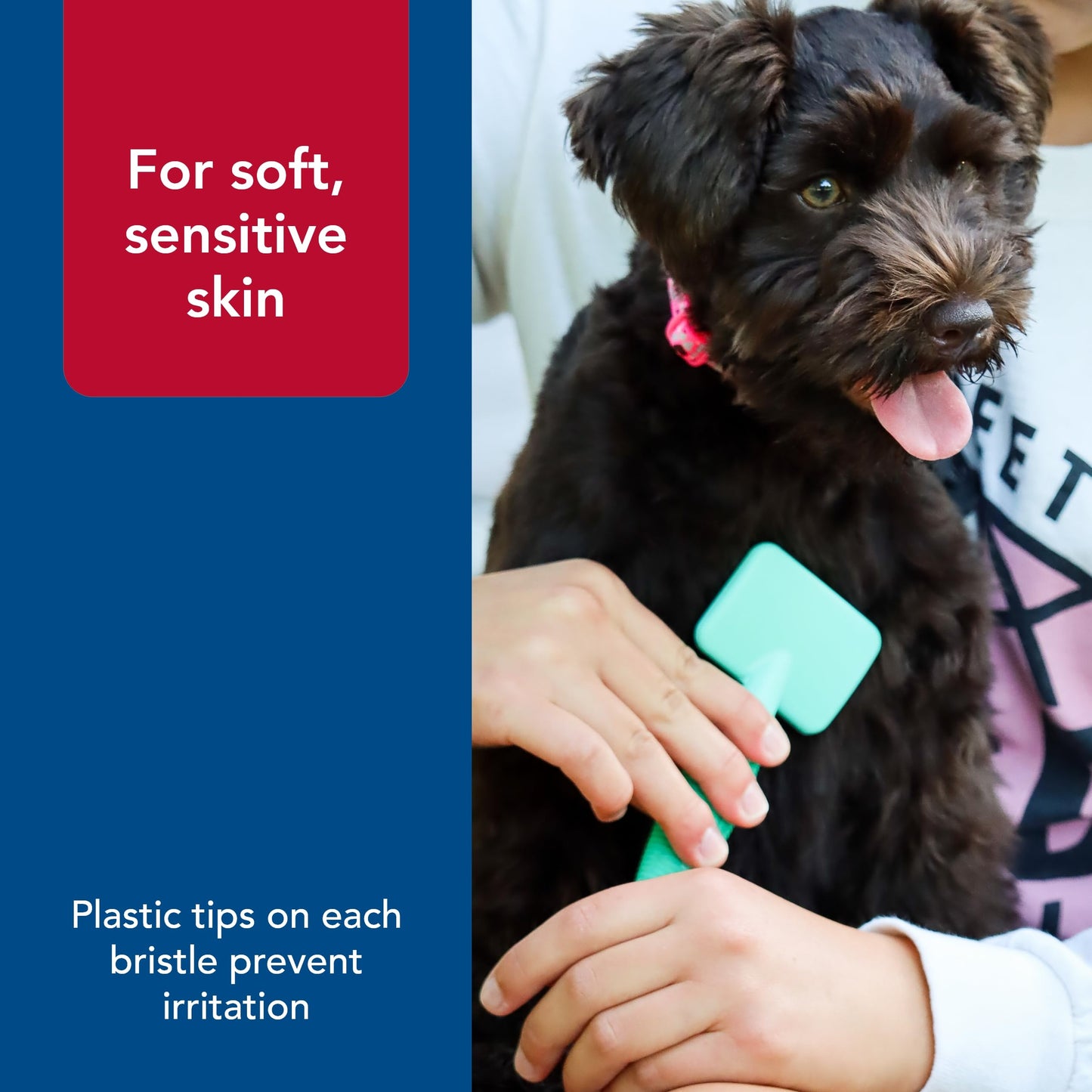 Coastal Pet Li'l Pals Dog Slicker Brush with Coated Tips - Dog Grooming Brush for Small Breeds & Puppies - One Size