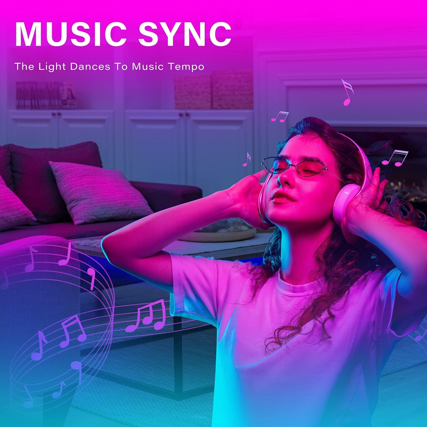 GUPUP WiFi Led Lights 50 ft, Smart App Controlled Led Strip Lights, Compatible with Alexa and Google Assistant Devices, Voice Control,Music Sync,Color Changing Tape Lighting