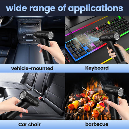 Compressed Air Duster, New Upgrade 300000RPM Electric Air Duster, Powerful Replace Compressed Air Can - No Canned Air, Jet Dry Blower Portable Air Blower for Computer Clean, Keyboard, Car Dry, Home.