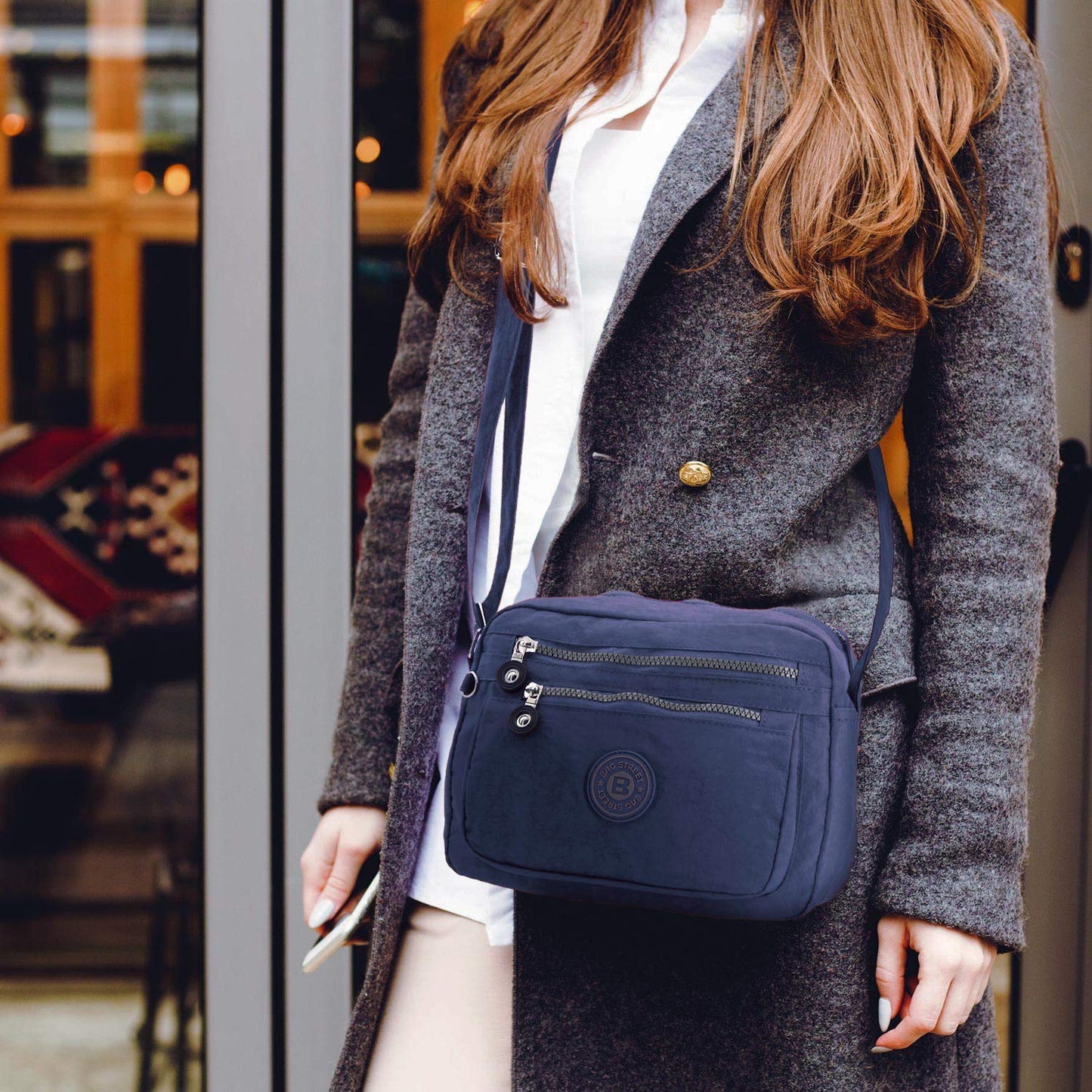 ekavale - Small Shoulder Bag Made of Water-Repellent Nylon - Handbag for Women & Girls - Crossbody Bag - Lightweight Shoulder Bag