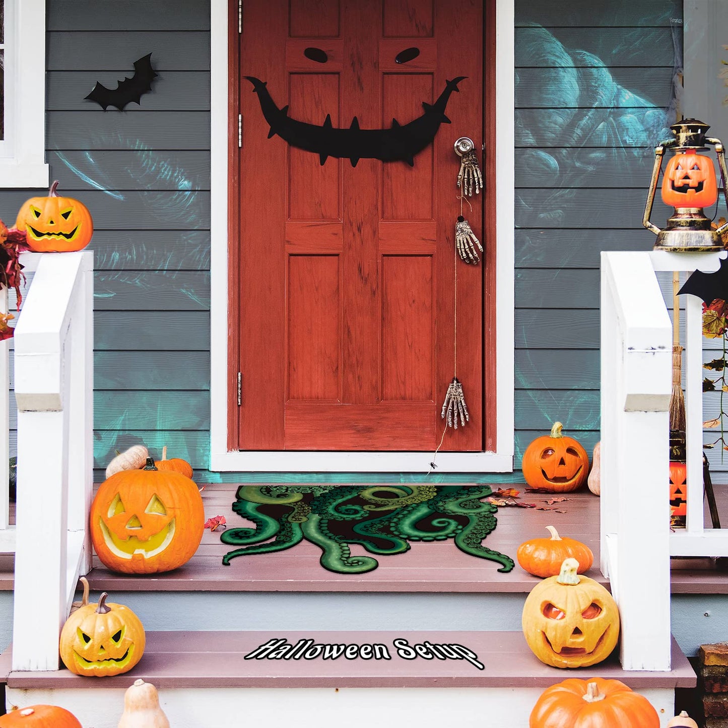 CZYY Cthulhu Tentacles Bath Mat Microfiber Water Absorbent Octopus Rug Anti-Slip Backing 27.5"x23.6" - Unique Gift & Decor for Tabletop RPG Gamers, HP Lovecraft Fans and Nautical Enthusiasts