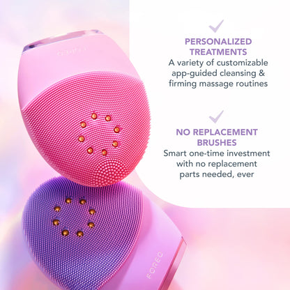 FOREO Luna 3 Plus Silicone, Facial Cleansing Brush, Face Sculpting Tool, Anti Aging Face Massager, Instant Face Lift, Enhances Absorption of Facial Skin Care Products, Normal Skin