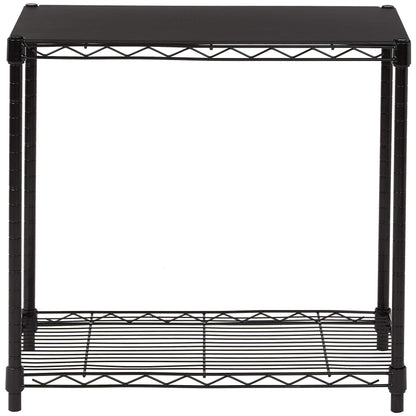 Amazon Basics 3-Shelf Adjustable Heavy Duty Steel Wire Rack Storage Shelving Organizer for Kitchen, Garage, 23.2" L x 13.4" W x 30" H, Black